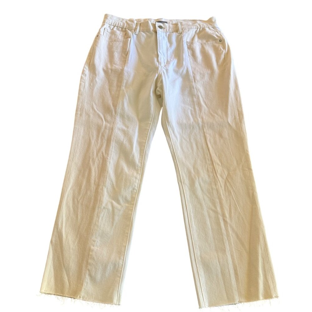 DL1961 Patti Straight High Rise Vintage Ankle Jeans Women's Two Tone Size 32 NWT